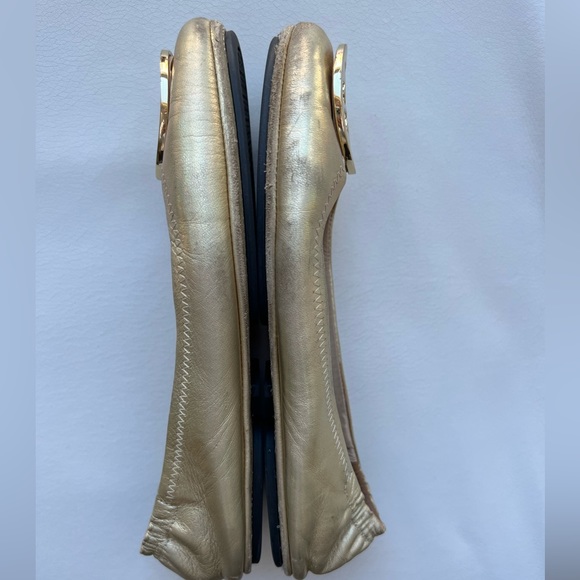 Tory Burch Gold Reva Flats - Picture 6 of 10